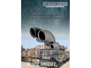 FC MODEL TREND accessoire résine 35774 Echappement Chieftain 1/35