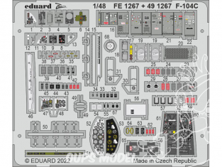 EDUARD photodecoupe avion 491267 Amélioration F-104C Kinetic 1/48