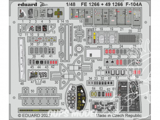 EDUARD photodecoupe avion FE1266 Zoom amélioration F-104A Kinetic 1/48