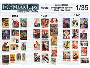 FC MODEL TREND accessoire diorama 35307 Posters propagande Soviétique 1943 - 1944 - 1945 1/35