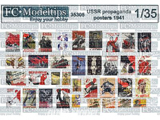 FC MODEL TREND accessoire diorama 35305 Posters propagande URSS 1941 1/35