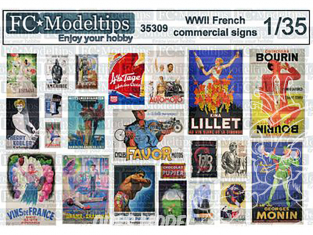 FC MODEL TREND accessoire diorama 35309 Affiches commerciales Françaises WWII 1/35