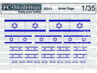 FC MODEL TREND accessoire diorama 35313 Drapeaux Israel 1/35