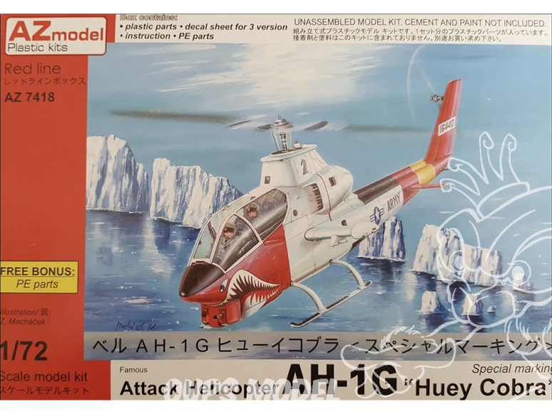 AZ Model Kit helicoptere AZ7418 Bell AH-1G Huey Cobra Special 1/72