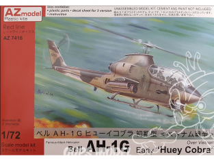 AZ Model Kit helicoptere AZ7416 Bell AH-1G Huey Cobra Early sur le Vietnam 1/72