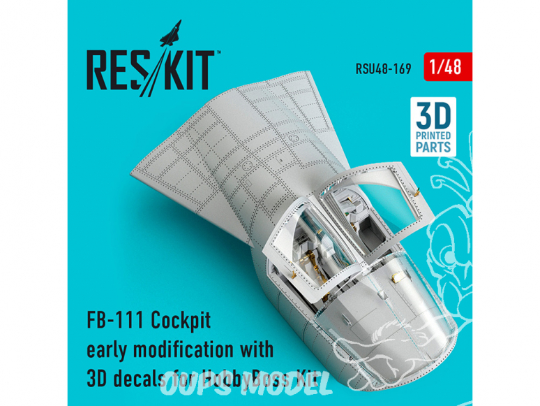 ResKit kit d'amelioration Avion RSU48-0169 Modification cockpit du FB-111 early avec décalcomanies 3D pour kit HobbyBoss 1/48