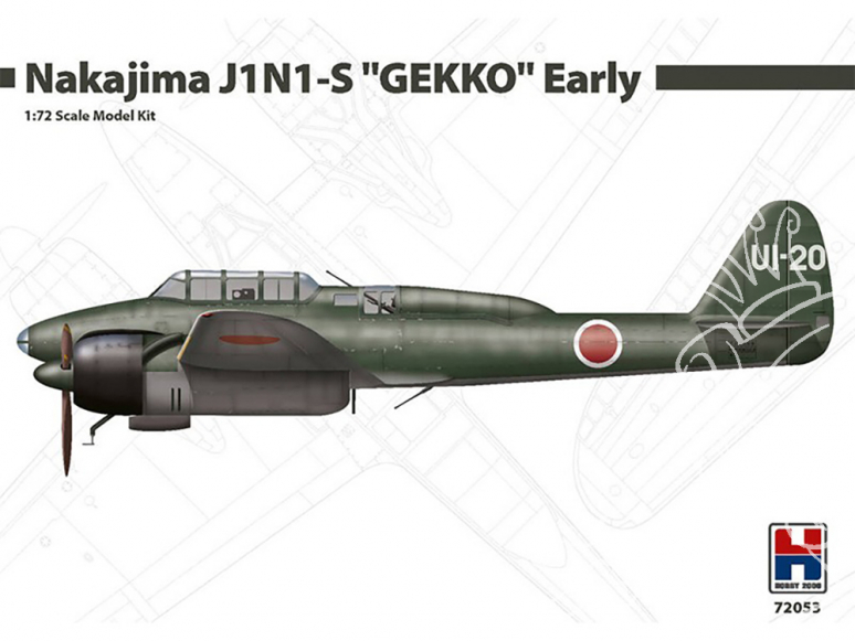 Hobby 2000 maquette avion 72053 Nakajima J1N1-S "GEKKO" Early 1/72