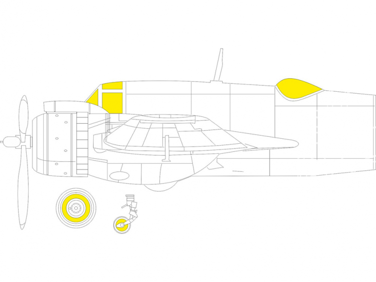 Eduard Express Mask EX874 Beaufighter Mk.VI TFace Tamiya 1/48