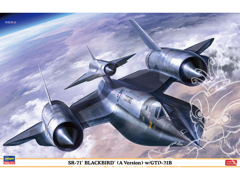 Hasegawa maquette avion 02395 SR-71 Blackbird (type A) avec GTD-21B 1/72