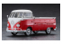 Hasegawa maquette voiture 20556 Camionnette Volkswagen Type 2 &quot;Peinture Rouge / Blanche&quot; 1/24