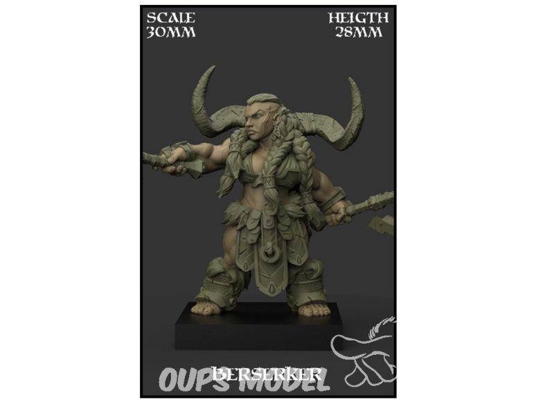 Yedharo Models figurine résine 1115 Berserker Echelle 30mm