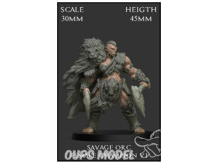 Yedharo Models figurine résine 0958 Championne femelle orc sauvage V1 Echelle 30mm