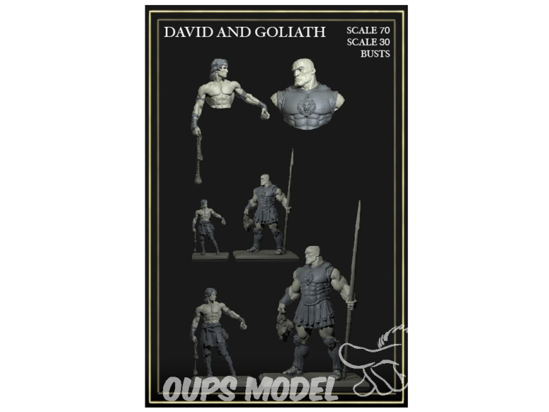 Yedharo Models figurine résine 1771 David et goliath Echelle 30 et 70mm