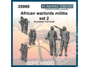 FC MODEL TREND figurine résine 35990 Miliciens des seigneurs de guerre africains Set 2 1/35