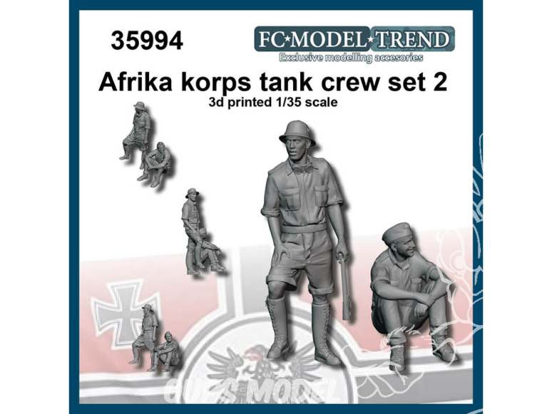 FC MODEL TREND figurine résine 35994 Equipage de char Afrika Korps Set 2 1/35