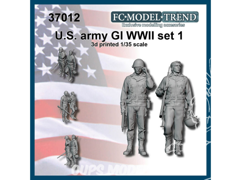 FC MODEL TREND figurine résine 37012 Soldats US Army GI WWII 1/35