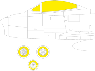 Eduard Express Mask EX887 F-86F-40 Airfix 1/48