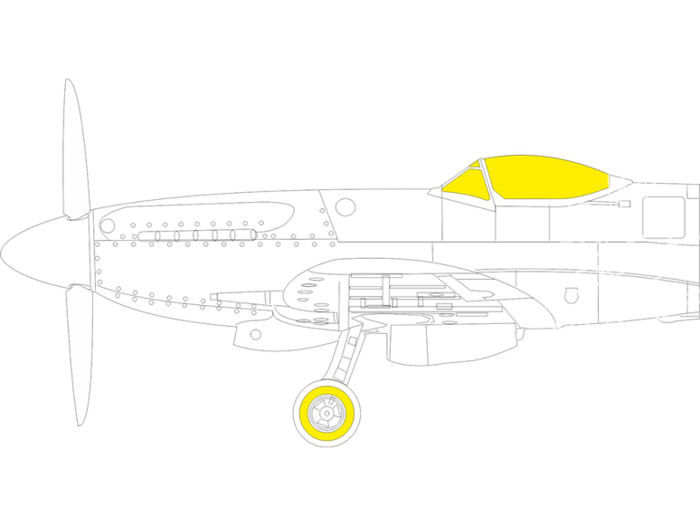 Eduard Express Mask EX885 Spitfire Mk.XVIII Airfix 1/48