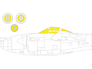 Eduard Express Mask EX884 P-38J TFace Tamiya 1/48
