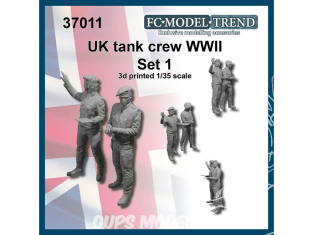 FC MODEL TREND figurine résine 37011 Equipage de char Britannique WWII Set 2 1/35