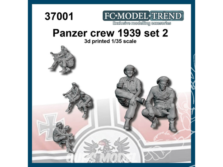 FC MODEL TREND figurine résine 37001 Equipage Panzer 1939 Set 2 1/35