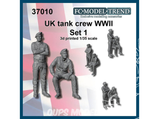 FC MODEL TREND figurine résine 37010 Equipage de char Britannique WWII Set 1 1/35