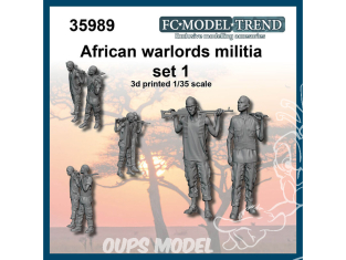 FC MODEL TREND figurine résine 35989 Miliciens des seigneurs de guerre africains Set 1 1/35