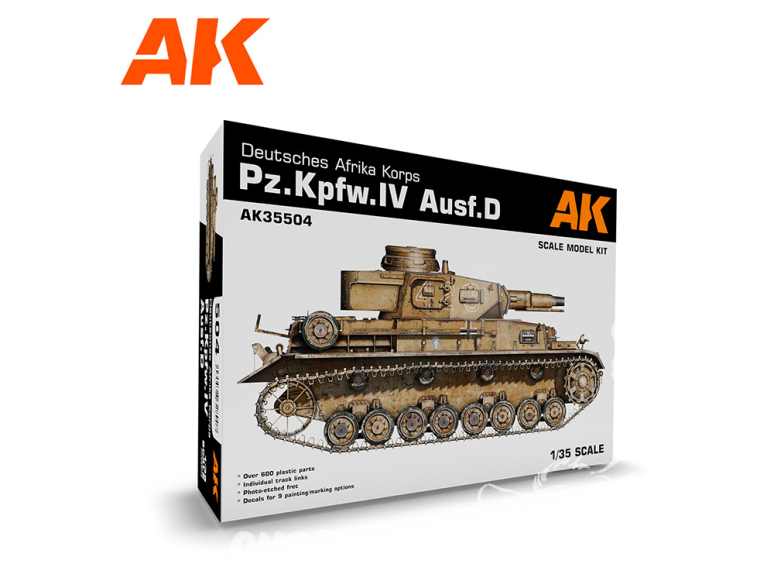 AK interactive ak35504 Pz.Kpfw.IV Ausf.D AFRIKA KORPS 1/35