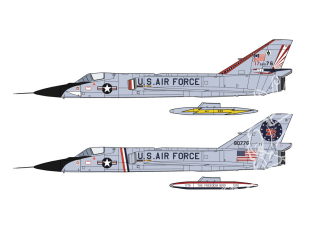 HASEGAWA maquette avion 02402 F-106A Delta Dart "Bicentenaire" inclus 2 kits 1/72