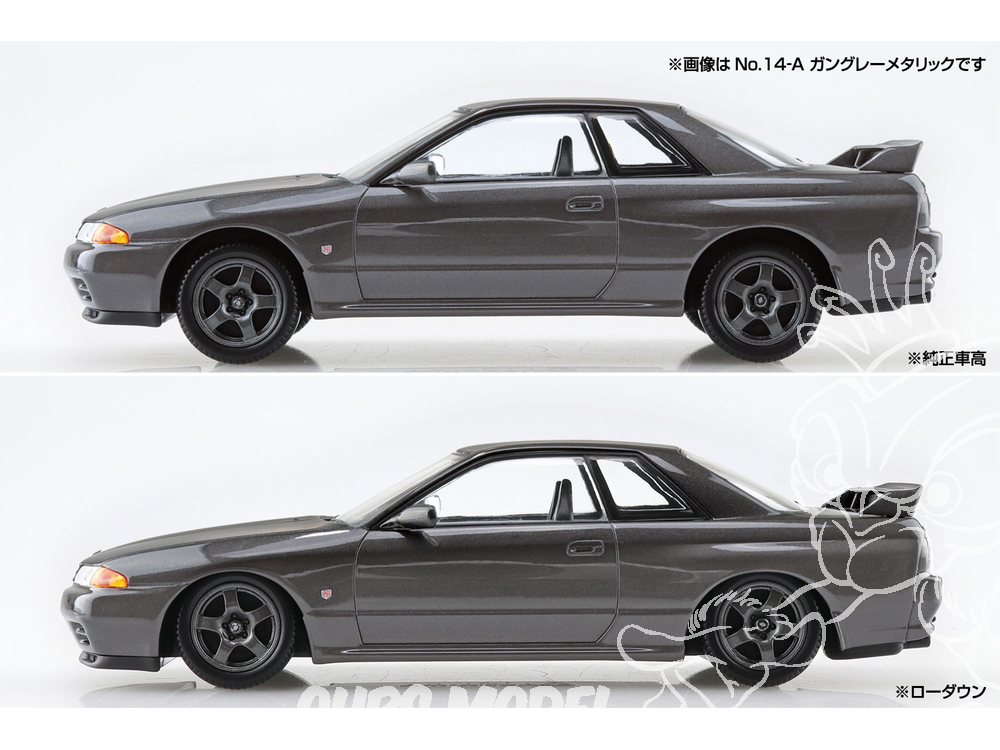Aoshima 1/32 Snap Kit 15-D Nissan R33 Skyline GT-R Sonic Silver | P-Rex Hobby
