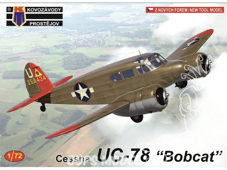 KP Model kit avion KPM0349 Cessna UC-78 Bobcat 1/72