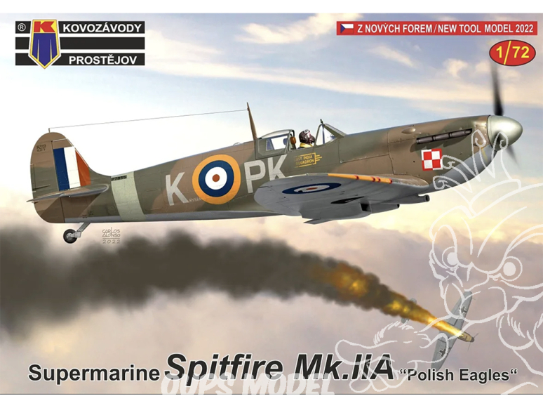 KP Model kit avion KPM0303 Supermarine Spitfire Mk.IIa Aigles polonais 1/72