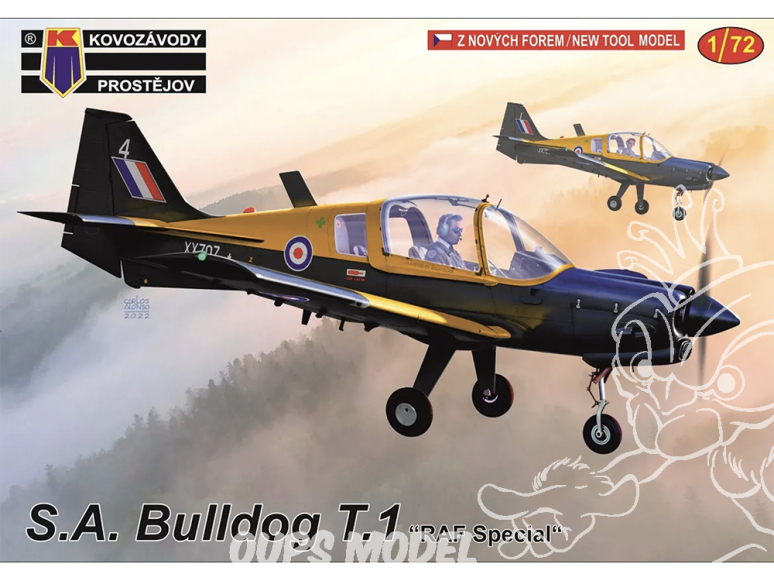 KP Model kit avion KPM0299 Scottish Aviation S.A. Bulldog T.1 RAF Special 1/72