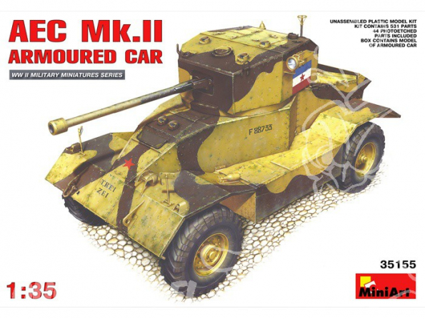 MINI ART maquette militaire 35155 AEC MK2 Armored Car 1/35