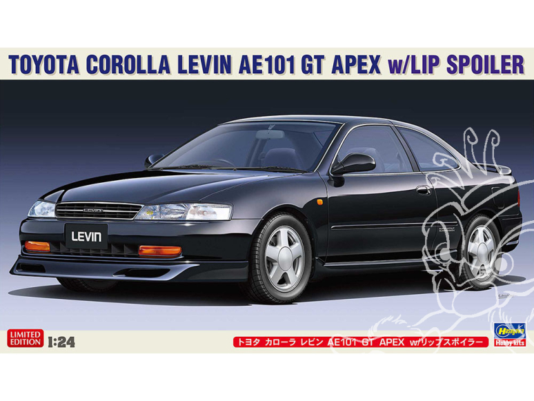 Hasegawa maquette voiture 20582 Toyota Corolla Levin AE101 GT APEX avec becquet 1/24