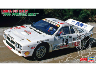 Hasegawa maquette voiture 20584 Rallye Lancia 037 « Rallye du Portugal 1986 » 1/24