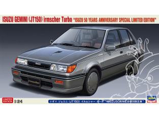 Hasegawa maquette voiture 20586 Isuzu Gemini (JT150) Irmscher Turbo 50th Anniversary Special Limited Edition 1/24