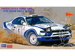 Hasegawa maquette voiture 20578 Toyota Celica Turbo 4WD "Vainqueur du Rallye du Qatar 1994" 1/24