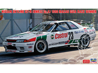 Hasegawa maquette voiture 20581 Nissan Skyline GT-R BNR32 Gr.A spec1990 Macao Guia Race Vainqueur 1/24