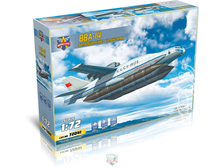 MODELSVIT maquette avion 72041 Bartini Beriev VVA-14 avec pontons gonflables 1/72