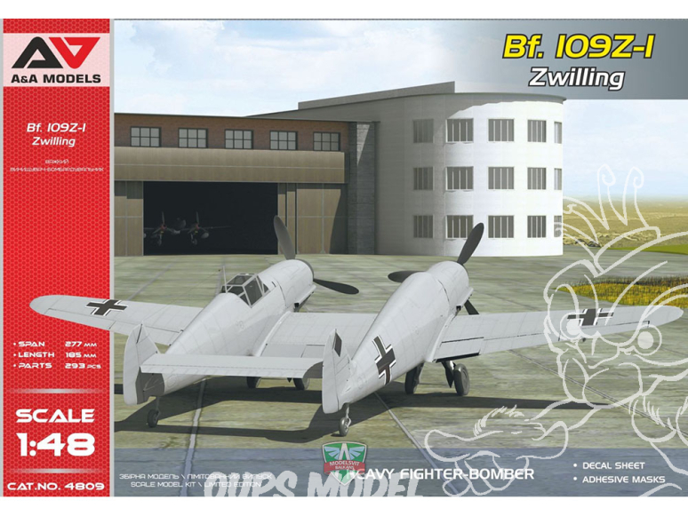 AA Models maquette avion 4809 Messerschmitt Bf.109Z-1 Zwilling 1/48