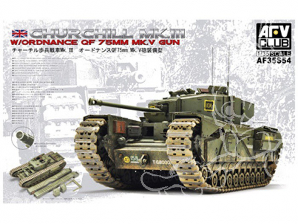 Afv Club maquette militaire 35S54 CHURCHILL Mk.III avec canon QF 75mm Mk.V 1/35