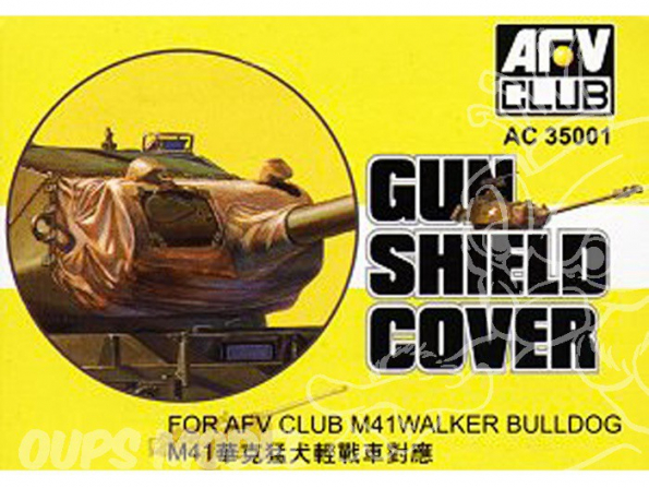 afv club maquette militaire ac35001 M41 WALKER BULLDOG BACHE POUR BOUCLIER DU CANON 1/35