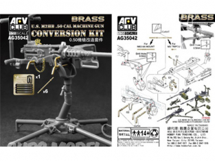 afv club maquette militaire ag35042 KIT AMELIORATION pour mitrailleuse US M2HB.50 cal. 1/35