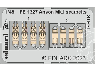 EDUARD photodecoupe avion FE1327 Harnais métal Anson Mk.I Airfix 1/48