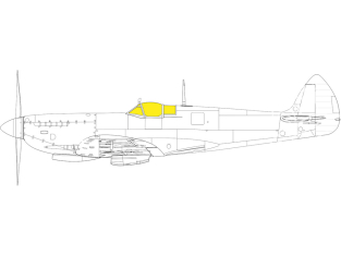 Eduard Express Mask EX923 Spitfire Mk.VIII TFace Eduard 1/48