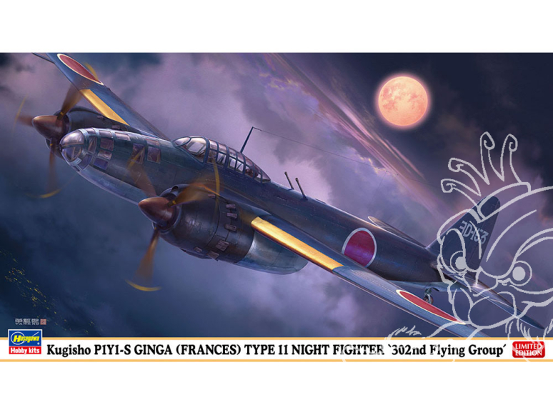 Hasegawa maquette avion 02413 Kugisho P1Y1-S Ginca (Frances) Type11Night Fighter 302nd Air Force 1/72