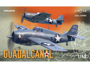 EDUARD maquette avion 11170 GUADALCANAL F4F-4 Wildcat Early and late Edition Limitée Dual Combo 1/48