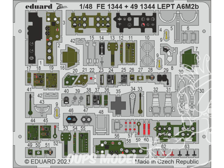 EDUARD photodecoupe avion 491344 Amélioration A6M2b Academy 1/48