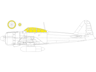 Eduard Express Mask EX934 A6M2-N Rufe TFace Eduard 1/48